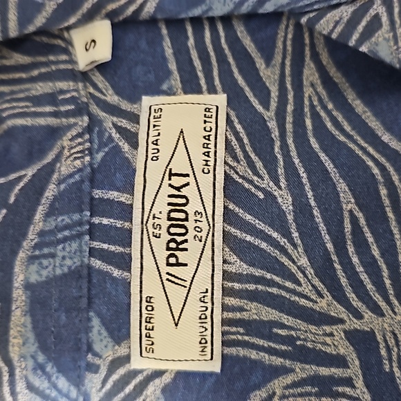 Produkt Floral Button Down Short Sleeve - Size S - Blue - Picture 3 of 3